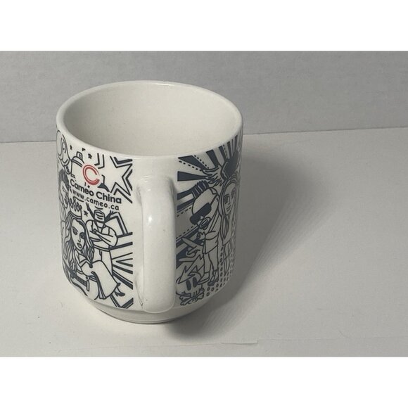 Music Rock N Roll Coffee Mug Black White Cameo China - Picture 9 of 11